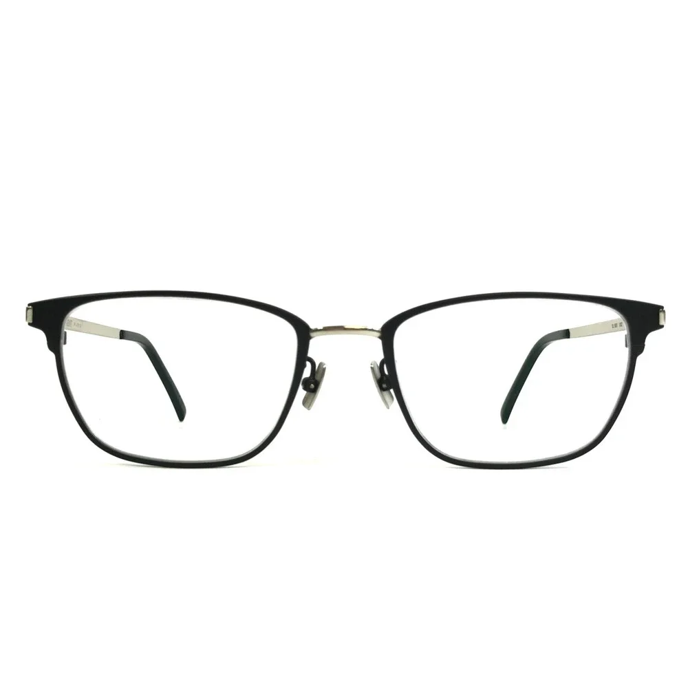 Saint Laurent Eyeglasses Frames SL585 002 Black Silver Rectangle 54-20-145